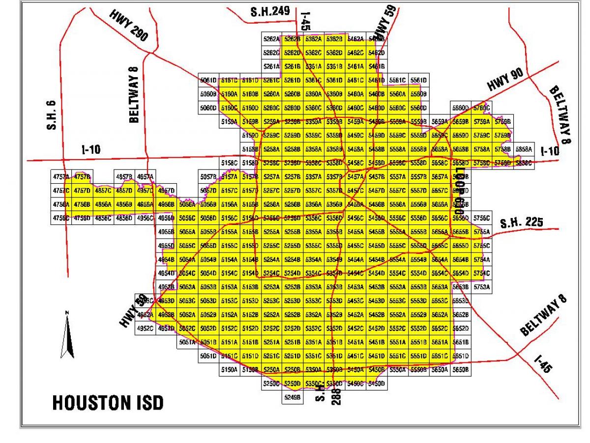Houston area school district mapu