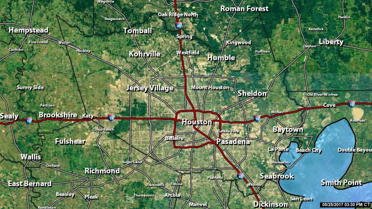 radarovú mapu Houston