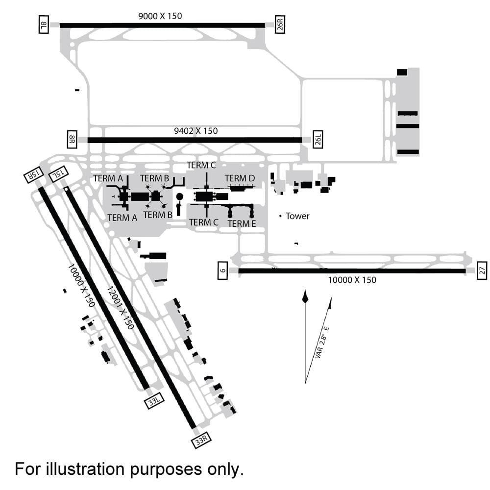 Bush intercontinental airport mapu