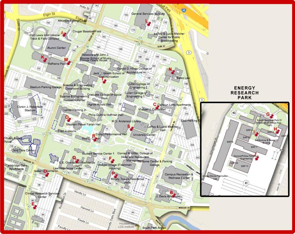 mapa university of Houston