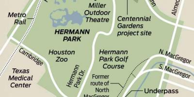 Mapa Hermann park