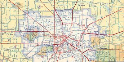 Cestnú mapu Houston