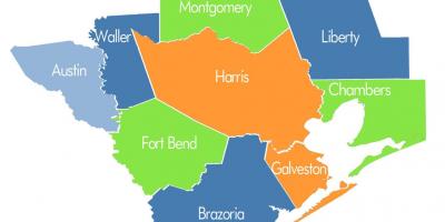 Kraj mapu Houston