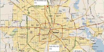 Mapu Houston metropolitná oblasť