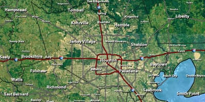 Radarovú mapu Houston