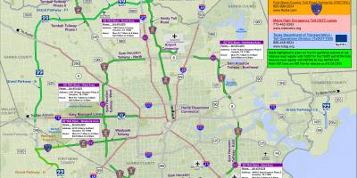 Mapu Houston spoplatnených ciest