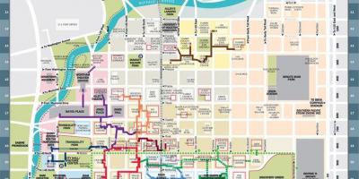 Downtown Houston tunel mapu