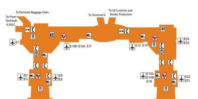 Houston airport terminal e mape