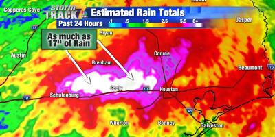 Mapu Houston povodne